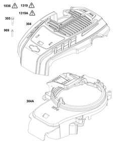 Blower Housing Group Diagram and Parts List for 123P0B-0068-H5 100000 - 19Z999 Briggs and Stratton Engine